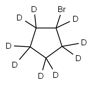 环戊基溴-D9 结构式