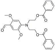 4-[Bis[2-(benzoyloxy)ethyl]amino]-2,5-dimethoxybenzaldehyde 结构式