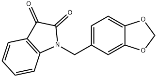 1-(1,3-BENZODIOXOL-5-YLMETHYL)-1H-INDOLE-2,3-DIONE 结构式