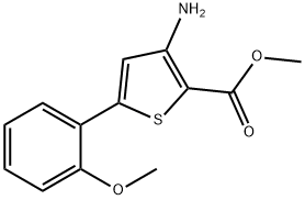 3-氨基-5-(2-甲氧基苯基)噻吩-2-羧酸甲酯 结构式