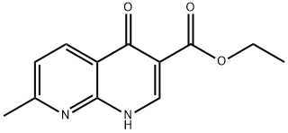 ETHYL 7-METHYL-4-OXO-1,8-NAPHTHYRIDINE-3-CARBOXYLATE 结构式
