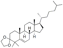 4,4-Dimethylcholest-5-en-3-one ethylene acetal 结构式