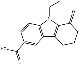9-ETHYL-8-OXO-6,7,8,9-TETRAHYDRO-5H-CARBAZOLE-3-CARBOXYLIC ACID 结构式