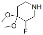 3-氟-4,4-二甲氧基哌啶 结构式