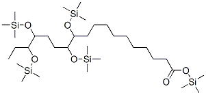 11,12,15,16-Tetrakis[(trimethylsilyl)oxy]octadecanoic acid (trimethylsilyl) ester 结构式