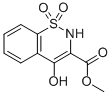 4-羟基-2H-1,2-苯并噻嗪-3-羧酸甲酯 1,1-二氧化物 结构式