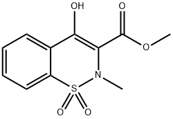 4-羟基-2-甲基-2H-1,2-苯并噻嗪-3-羧酸甲酯-1,1-二氧化物 结构式