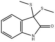 1,3-Dihydro-3,3-bis(methylthio)-2H-indol-2-one 结构式
