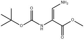 2-Propenoicacid,3-amino-2-[[(1,1-dimethylethoxy)carbonyl]amino]-,methyl 结构式