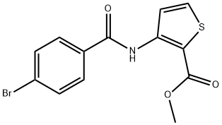 Methyl3-[(4-bromobenzene)amido]thiophene-2-carboxylate 结构式