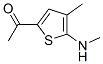 Ethanone, 1-[4-methyl-5-(methylamino)-2-thienyl]- (9CI) 结构式