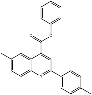 phenyl 6-methyl-2-(4-methylphenyl)-4-quinolinecarboxylate 结构式