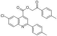 2-(4-methylphenyl)-2-oxoethyl 6-chloro-2-(4-methylphenyl)-4-quinolinecarboxylate 结构式