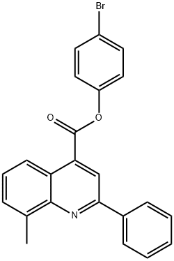 4-bromophenyl 8-methyl-2-phenyl-4-quinolinecarboxylate 结构式