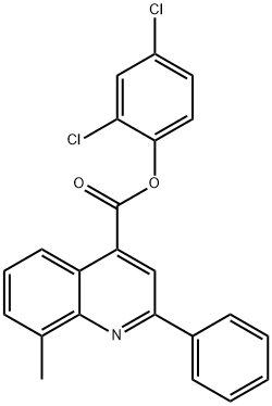 2,4-dichlorophenyl 8-methyl-2-phenyl-4-quinolinecarboxylate 结构式