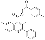 2-(4-methylphenyl)-2-oxoethyl 3,6-dimethyl-2-phenyl-4-quinolinecarboxylate 结构式