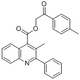 2-(4-methylphenyl)-2-oxoethyl 3-methyl-2-phenyl-4-quinolinecarboxylate 结构式