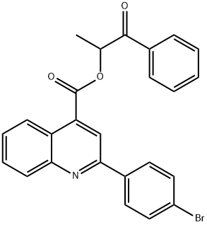 1-methyl-2-oxo-2-phenylethyl 2-(4-bromophenyl)-4-quinolinecarboxylate 结构式