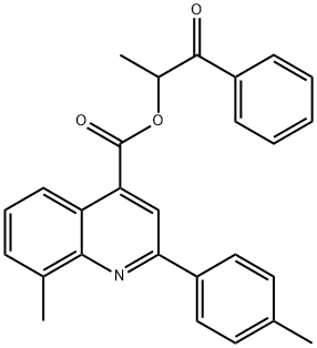 1-methyl-2-oxo-2-phenylethyl 8-methyl-2-(4-methylphenyl)-4-quinolinecarboxylate 结构式