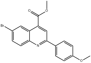 6-溴-2-(4-甲氧基苯基)喹啉-4-羧酸甲酯 结构式