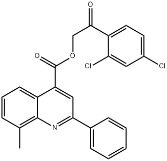 2-(2,4-dichlorophenyl)-2-oxoethyl 8-methyl-2-phenyl-4-quinolinecarboxylate 结构式