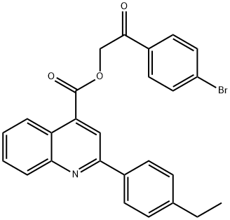 2-(4-bromophenyl)-2-oxoethyl 2-(4-ethylphenyl)-4-quinolinecarboxylate 结构式