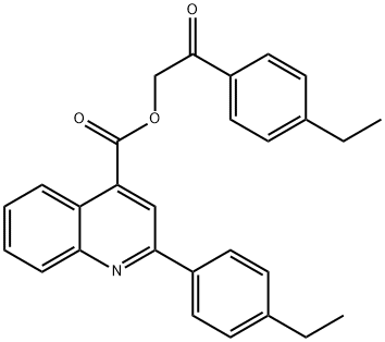 2-(4-ethylphenyl)-2-oxoethyl 2-(4-ethylphenyl)-4-quinolinecarboxylate 结构式