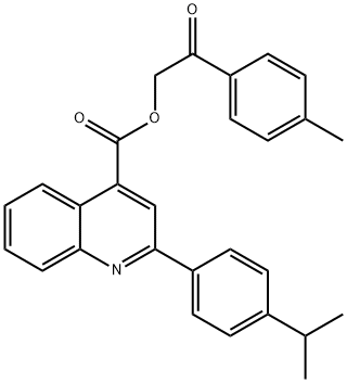 2-(4-methylphenyl)-2-oxoethyl 2-(4-isopropylphenyl)-4-quinolinecarboxylate 结构式