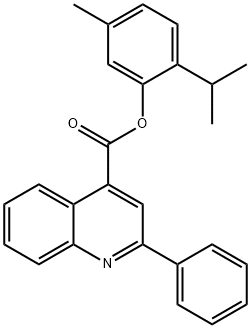 2-isopropyl-5-methylphenyl 2-phenyl-4-quinolinecarboxylate 结构式