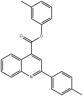 3-methylphenyl 2-(4-methylphenyl)-4-quinolinecarboxylate 结构式