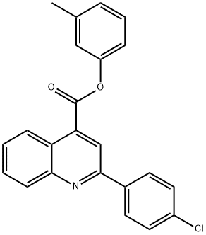 3-methylphenyl 2-(4-chlorophenyl)-4-quinolinecarboxylate 结构式