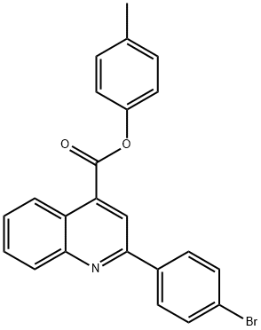 4-methylphenyl 2-(4-bromophenyl)-4-quinolinecarboxylate 结构式