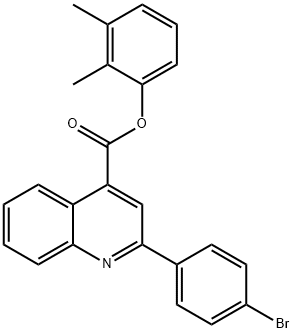 2,3-dimethylphenyl 2-(4-bromophenyl)-4-quinolinecarboxylate 结构式