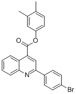 3,4-dimethylphenyl 2-(4-bromophenyl)-4-quinolinecarboxylate 结构式