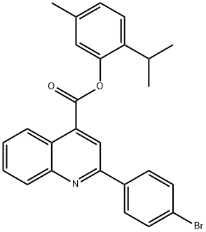 2-isopropyl-5-methylphenyl 2-(4-bromophenyl)-4-quinolinecarboxylate 结构式