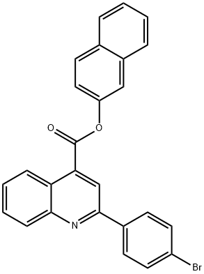 2-naphthyl 2-(4-bromophenyl)-4-quinolinecarboxylate 结构式