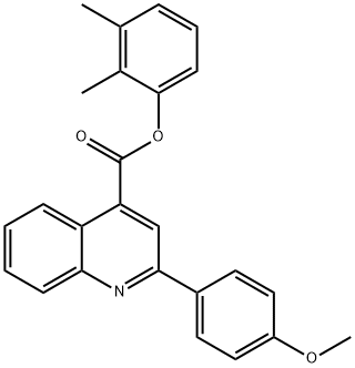 2,3-dimethylphenyl 2-(4-methoxyphenyl)-4-quinolinecarboxylate 结构式