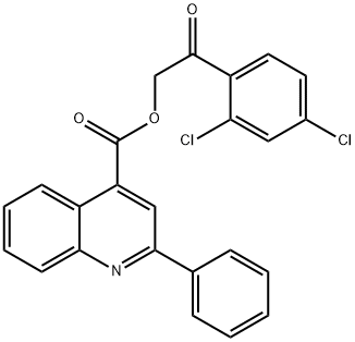2-(2,4-dichlorophenyl)-2-oxoethyl 2-phenyl-4-quinolinecarboxylate 结构式