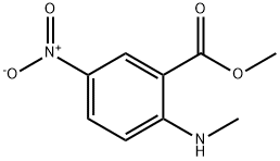 2-(甲基氨基)-5-硝基苯羧酸甲酯 结构式
