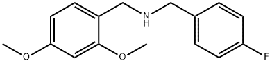 N-(2,4-二甲氧基苄基)-1-(4-氟苯基)甲胺 结构式