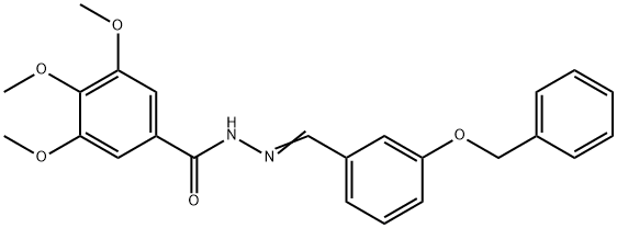 N'-[3-(benzyloxy)benzylidene]-3,4,5-trimethoxybenzohydrazide 结构式