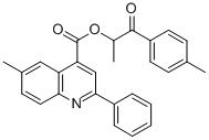 1-methyl-2-(4-methylphenyl)-2-oxoethyl 6-methyl-2-phenyl-4-quinolinecarboxylate 结构式