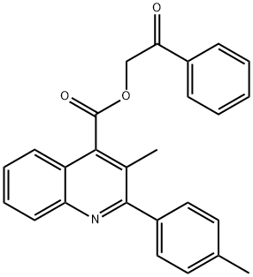 2-oxo-2-phenylethyl 3-methyl-2-(4-methylphenyl)-4-quinolinecarboxylate 结构式