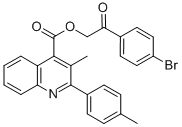 2-(4-bromophenyl)-2-oxoethyl 3-methyl-2-(4-methylphenyl)-4-quinolinecarboxylate 结构式