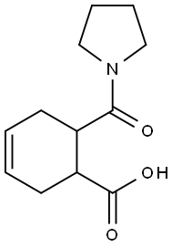 6-(吡咯烷-1-羰基)环己-3-烯-1-羧酸 结构式