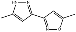 Isoxazole, 5-methyl-3-(5-methyl-1H-pyrazol-3-yl)- (9CI) 结构式