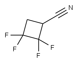 1-氰基-2,2,3,3-四氟环丁烷 结构式