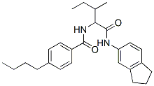 Benzamide, 4-butyl-N-[1-[[(2,3-dihydro-1H-inden-5-yl)amino]carbonyl]-2-methylbutyl]- (9CI) 结构式