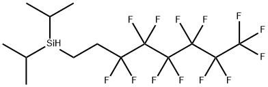 二异丙基(3,3,4,4,5,5,6,6,7,7,8,8,8-十三氟辛基)硅烷 结构式