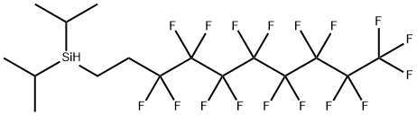 二异丙基(3,3,4,4,5,5,6,6,7,7,8,8,9,9,10,10,10-十七氟癸基)硅烷 结构式